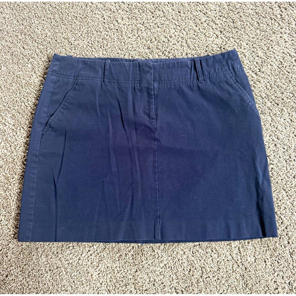 Body by Victoria Womens Skirt Size 12 Navy Blue Stretch Cotton Twill Pencil Mini